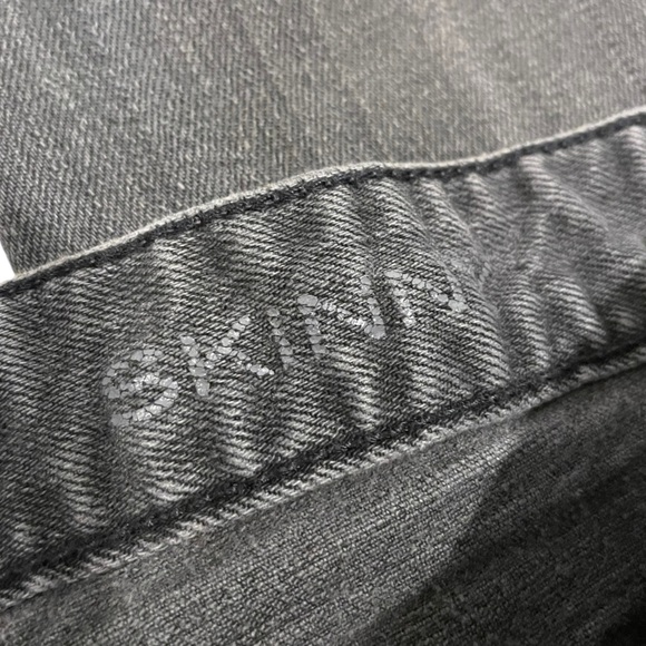 Madison Jeanswear Skinny Grunge Punk Distressed Deconstructed Raw Denim Jeans - Picture 6 of 7